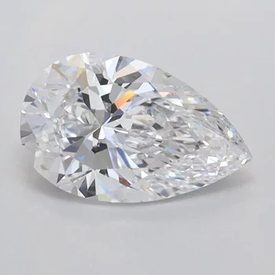 0.76ct D VVS2 Rare Carat Ideal Cut Pear Lab Grown Diamond