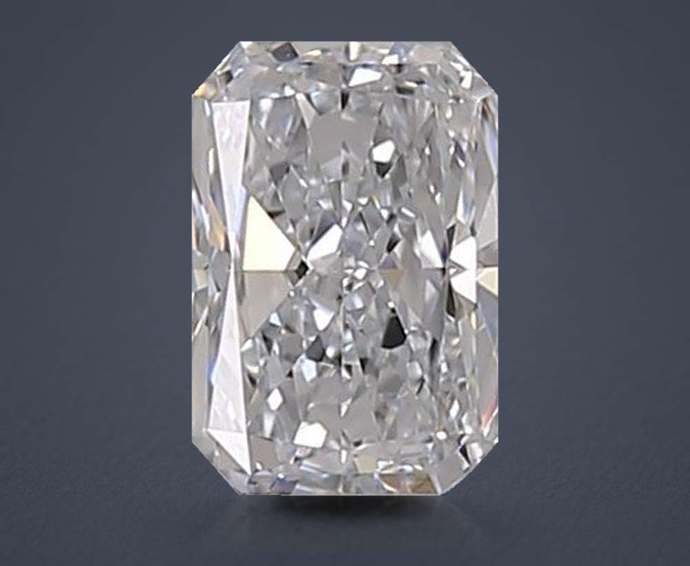 0.61ct E IF Rare Carat Ideal Cut Radiant Lab Grown Diamond