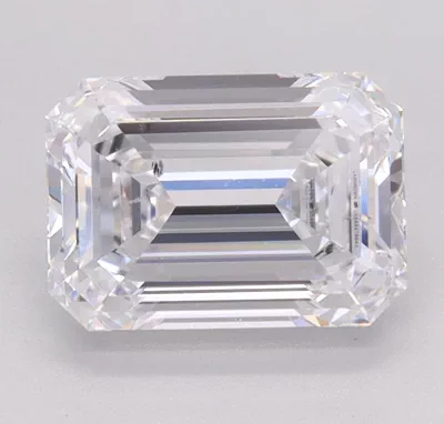 1.56ct D SI1 Rare Carat Ideal Cut Emerald Lab Grown Diamond