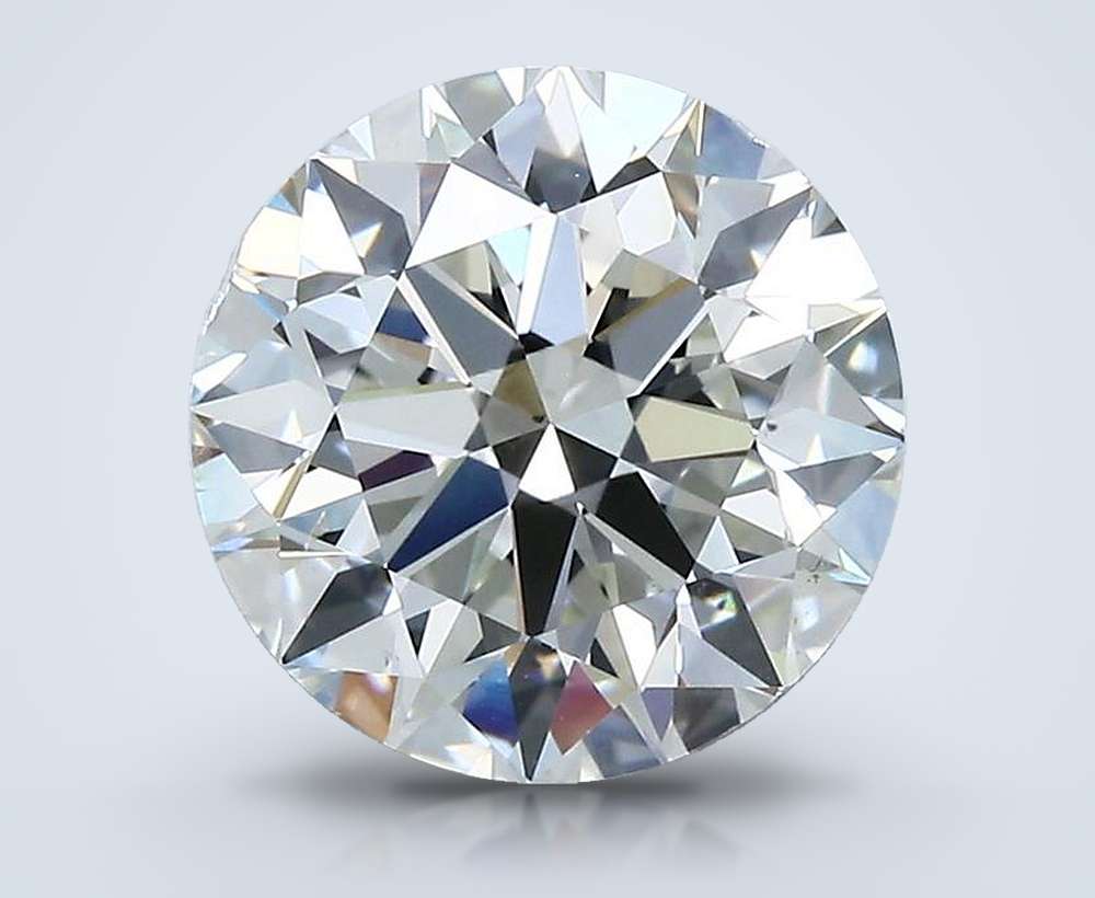 3.02ct J SI1 Rare Carat Ideal Cut Round Diamond