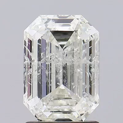 2.01ct I SI2 Rare Carat Ideal Cut Emerald Diamond
