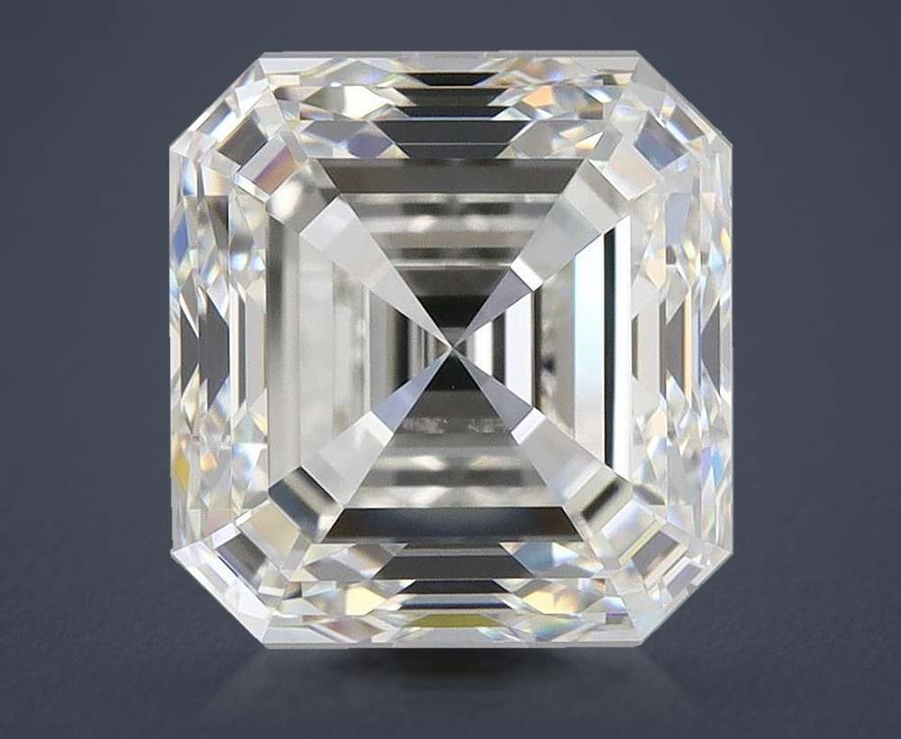 4.01ct J VVS2 Very Good Cut Asscher Diamond
