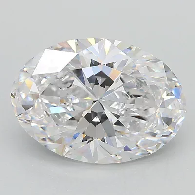 3.06ct D VVS2 Rare Carat Ideal Cut Oval Lab Grown Diamond
