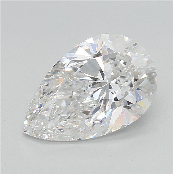 3.04ct F VVS2 Rare Carat Ideal Cut Pear Lab Grown Diamond