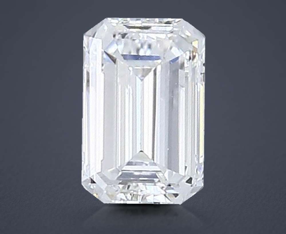 0.77ct D VS2 Very Good Cut Emerald Diamond