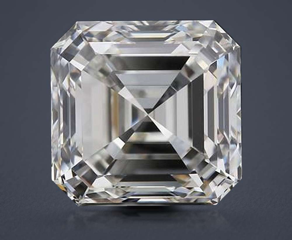 2.68ct G VS1 Rare Carat Ideal Cut Asscher Diamond