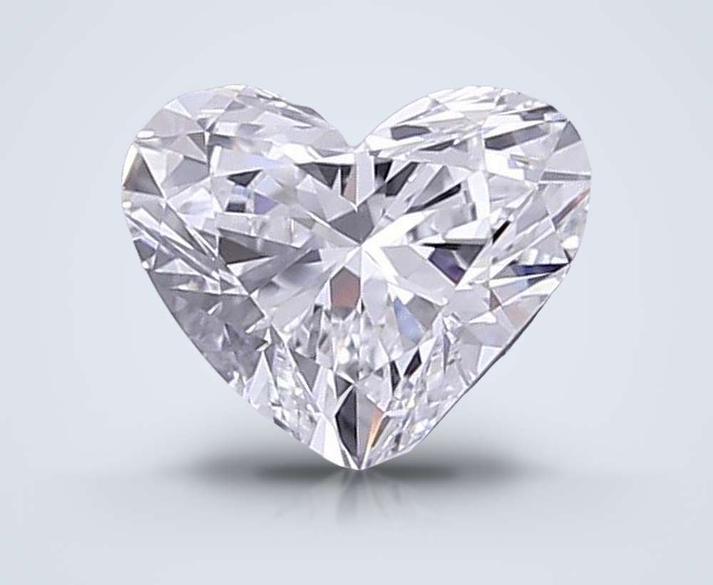 1.13ct D VVS2 Rare Carat Ideal Cut Heart Lab Grown Diamond