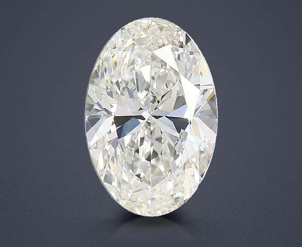5.02ct F VVS2 Rare Carat Ideal Cut Oval Lab Grown Diamond