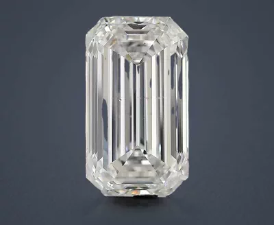 6.05ct I SI1 Rare Carat Ideal Cut Emerald Diamond