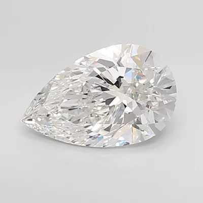 3.08ct F VS1 Rare Carat Ideal Cut Pear Lab Grown Diamond