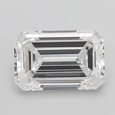 4.03ct F VVS2 Rare Carat Ideal Cut Emerald Lab Grown Diamond