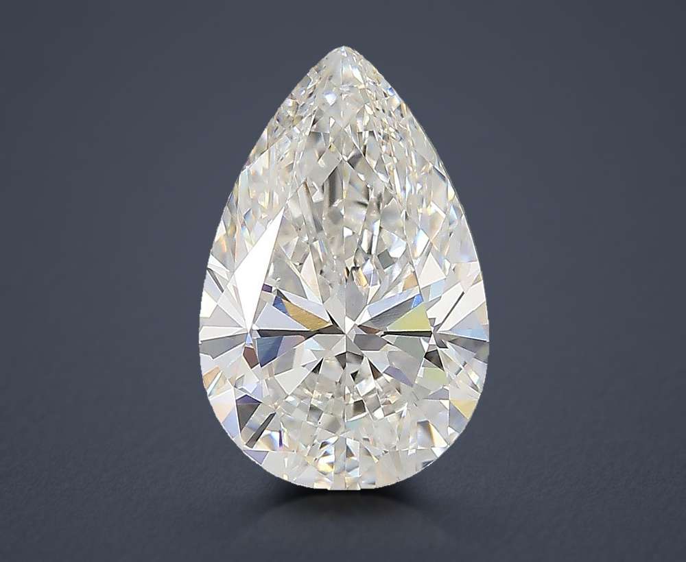 3.00ct F VVS2 Rare Carat Ideal Cut Pear Lab Grown Diamond