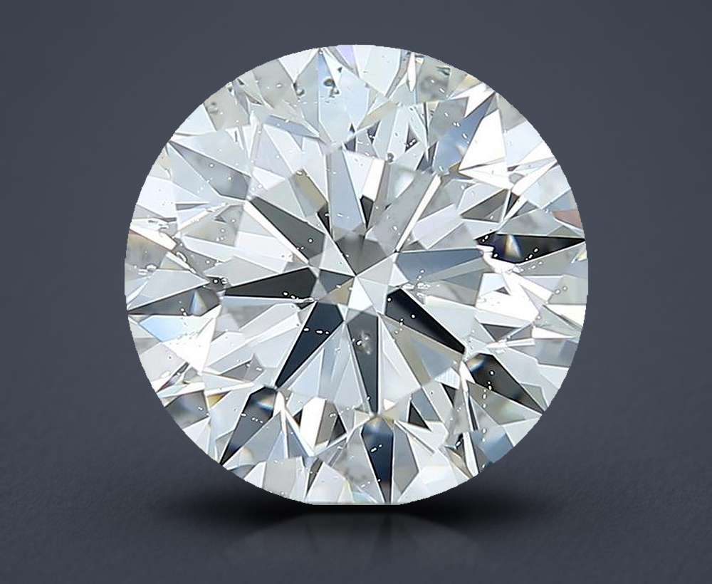 2.51ct I SI2 Rare Carat Ideal Cut Round Diamond