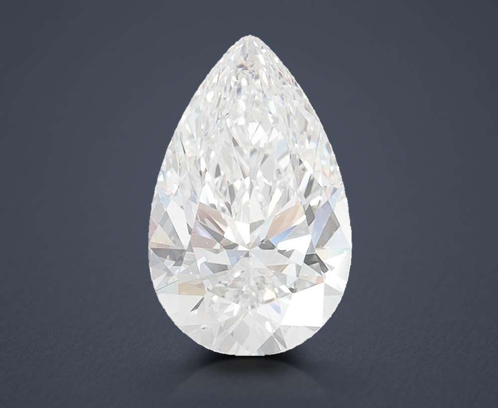 1.56ct D VVS2 Rare Carat Ideal Cut Pear Lab Grown Diamond