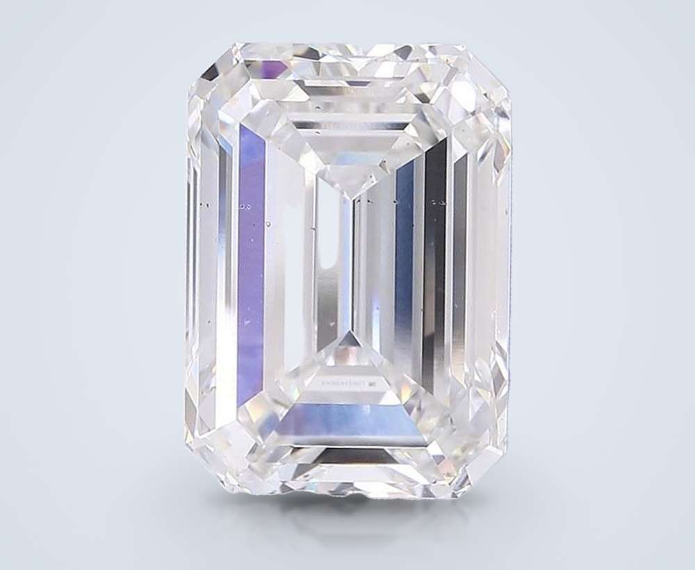12.09ct F VS2 Rare Carat Ideal Cut Emerald Lab Grown Diamond