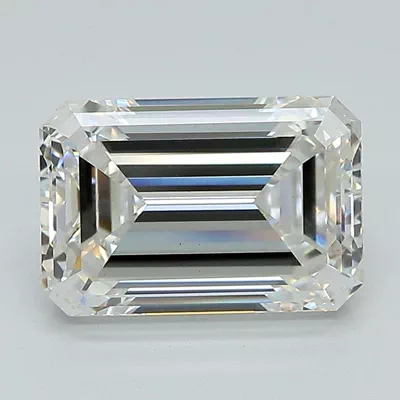 2.59ct F VS2 Rare Carat Ideal Cut Emerald Lab Grown Diamond