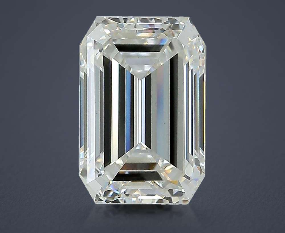 2.59ct F VS2 Rare Carat Ideal Cut Emerald Lab Grown Diamond