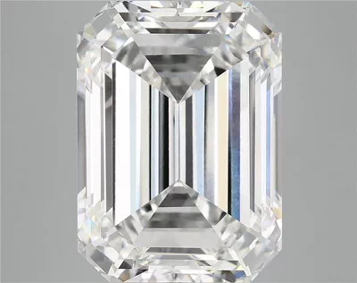 12.45ct F VVS2 Rare Carat Ideal Cut Emerald Lab Grown Diamond