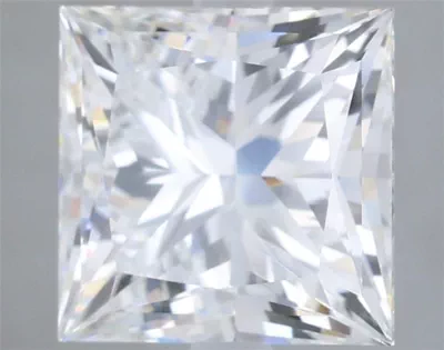 3.08ct E VVS2 Rare Carat Ideal Cut Princess Lab Grown Diamond