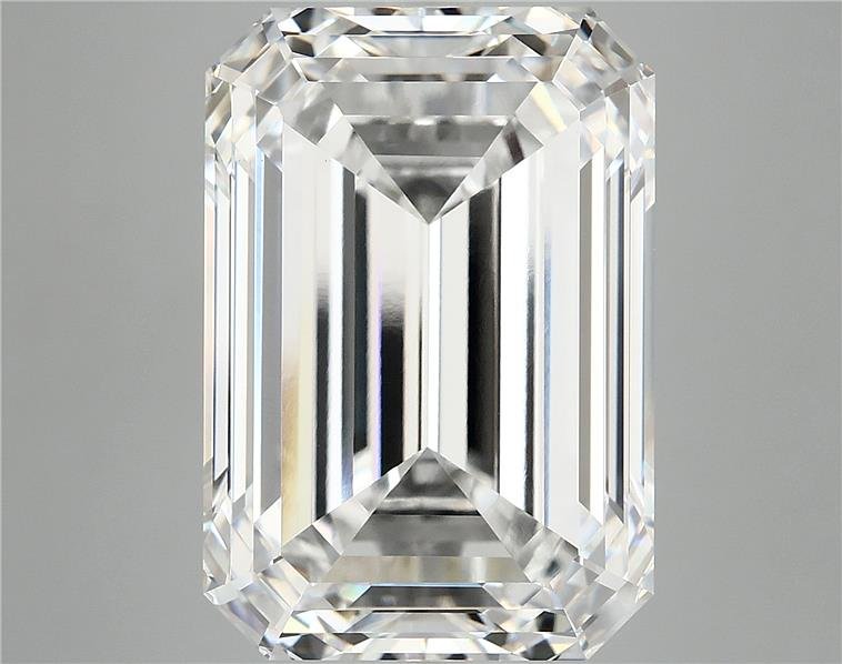 15.17ct F VVS2 Rare Carat Ideal Cut Emerald Lab Grown Diamond