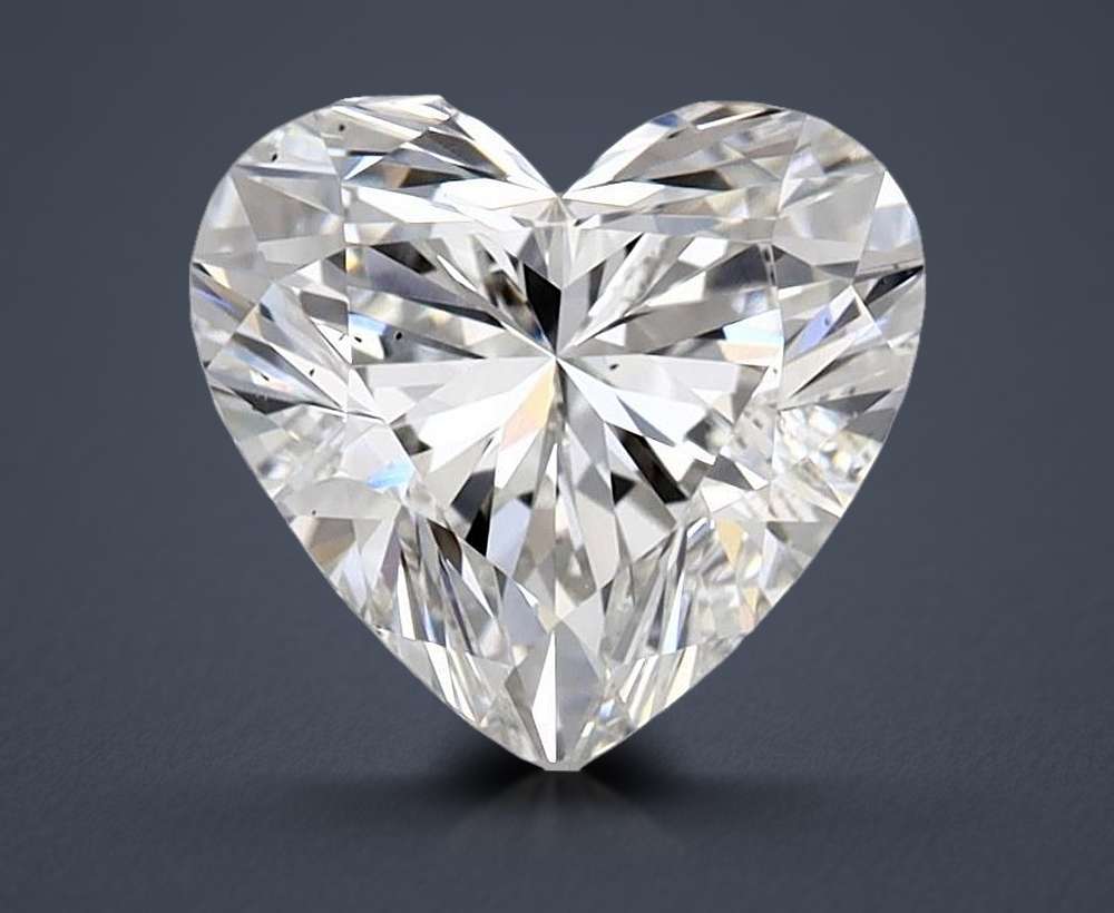 1.59ct F VS2 Rare Carat Ideal Cut Heart Lab Grown Diamond