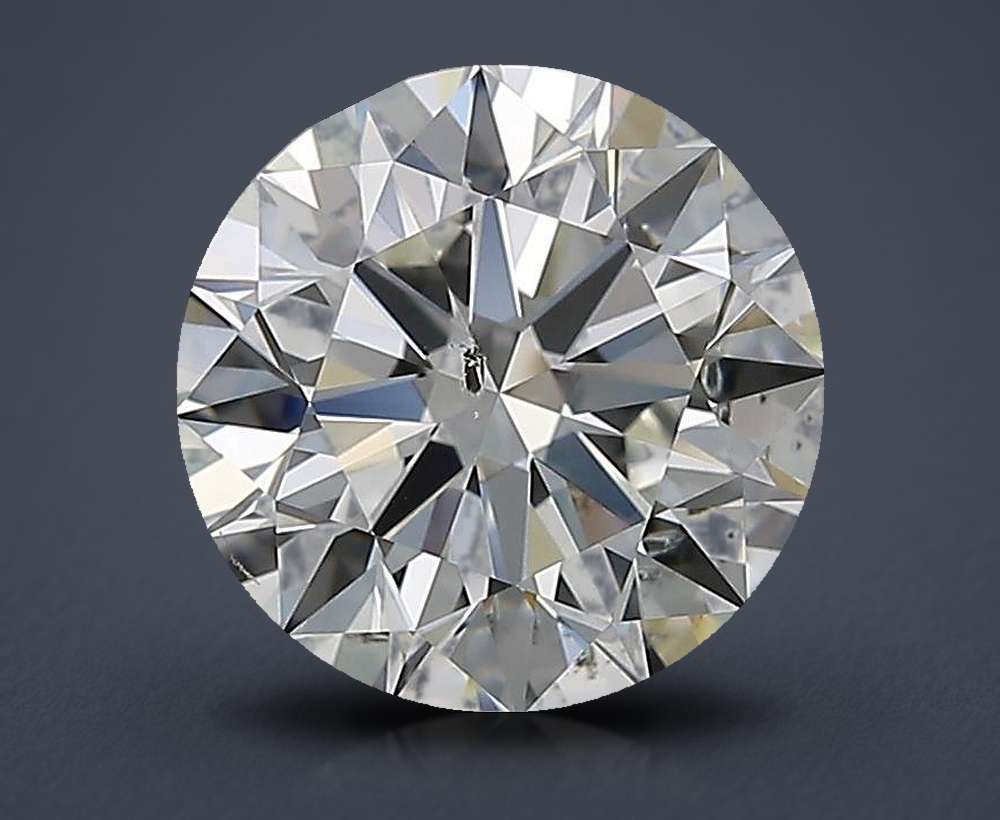 2.52ct I SI2 Rare Carat Ideal Cut Round Diamond