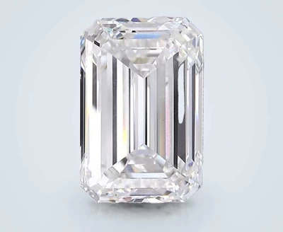 6.10ct G VVS2 Rare Carat Ideal Cut Emerald Lab Grown Diamond