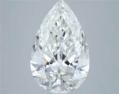 5.02ct G SI1 Rare Carat Ideal Cut Pear Diamond