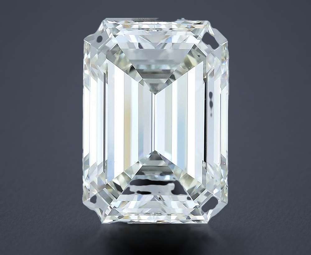 5.03ct J VS1 Rare Carat Ideal Cut Emerald Diamond