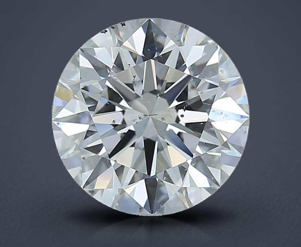 2.90ct F SI2 Rare Carat Ideal Cut Round Diamond