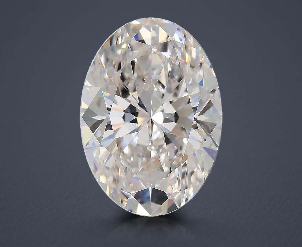 3.03ct F VVS2 Rare Carat Ideal Cut Oval Lab Grown Diamond