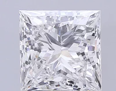 6.05ct F VS2 Rare Carat Ideal Cut Princess Lab Grown Diamond