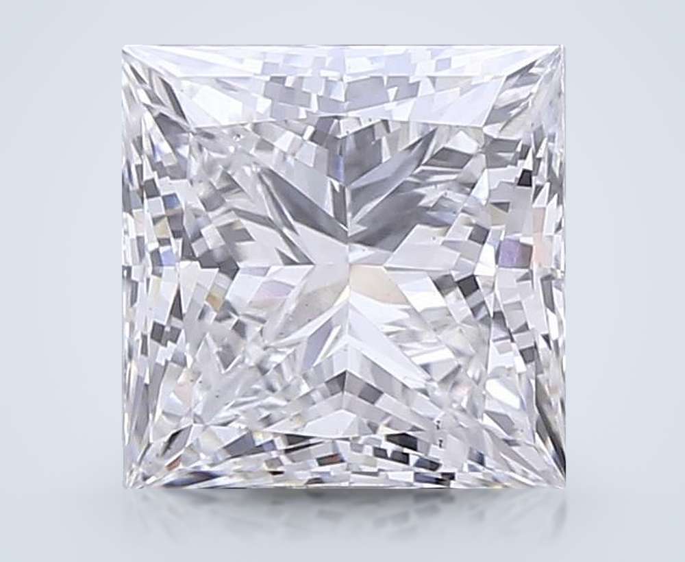 6.05ct F VS2 Rare Carat Ideal Cut Princess Lab Grown Diamond