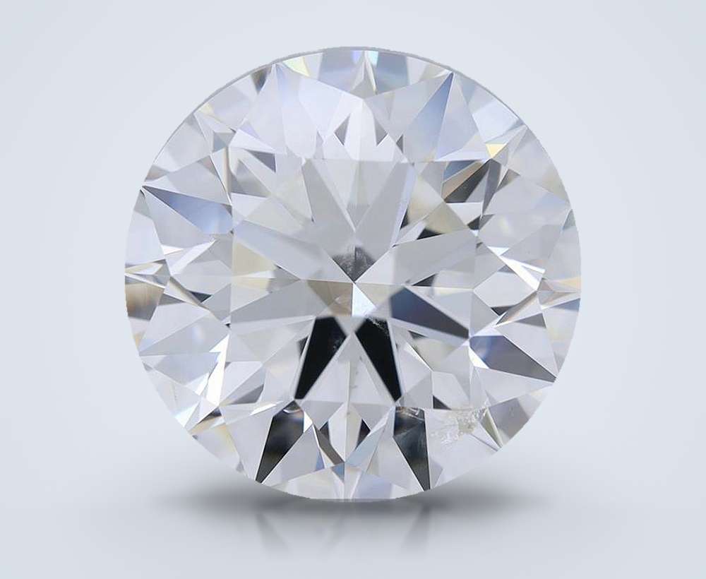 4.21ct H SI2 Rare Carat Ideal Cut Round Diamond
