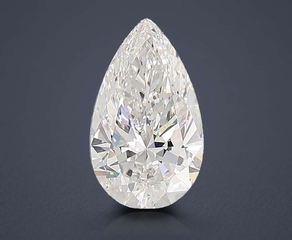 6.52ct E VVS2 Rare Carat Ideal Cut Pear Lab Grown Diamond