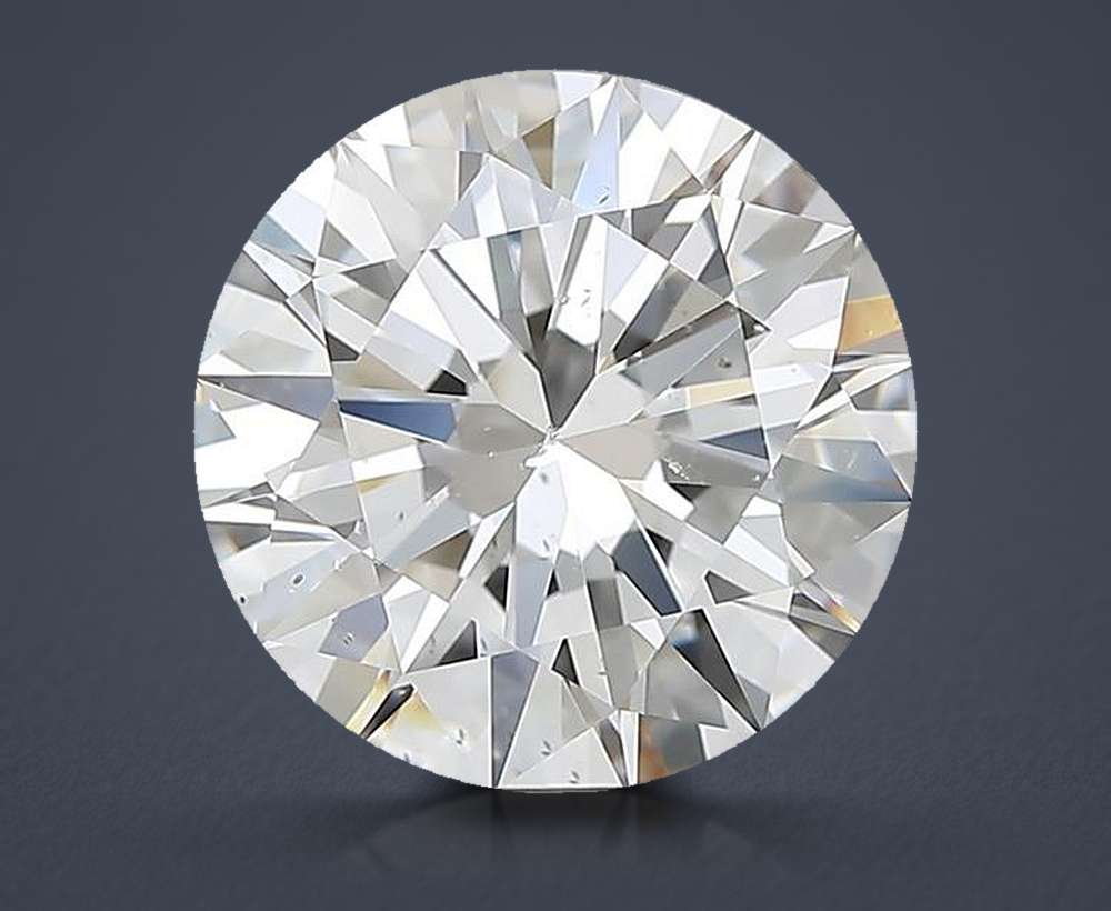 3.01ct F SI2 Rare Carat Ideal Cut Round Diamond
