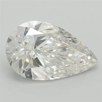 3.31ct E VVS2 Rare Carat Ideal Cut Pear Lab Grown Diamond