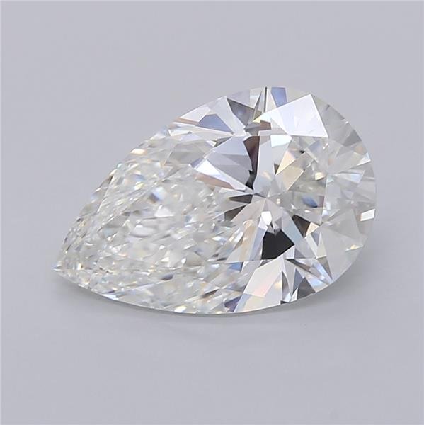 3.53ct F VVS2 Rare Carat Ideal Cut Pear Lab Grown Diamond