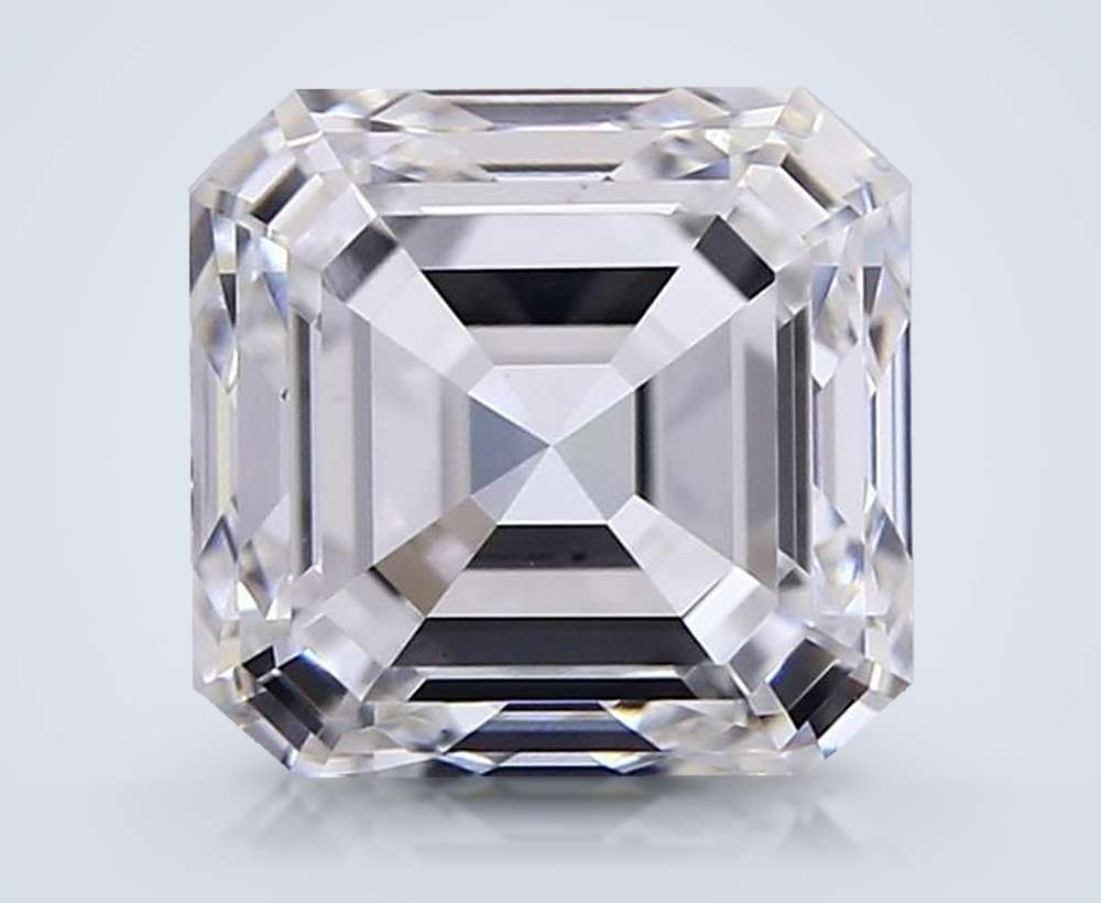 3.06ct F VVS2 Very Good Cut Asscher Lab Grown Diamond