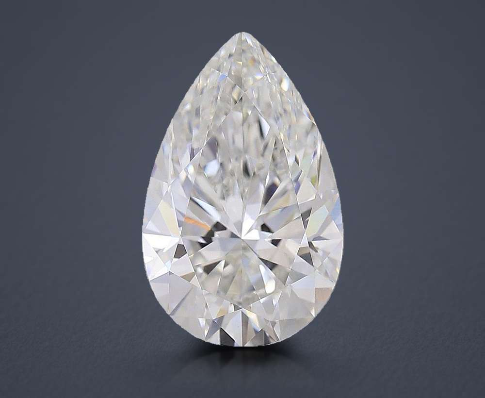 6.01ct F VS1 Rare Carat Ideal Cut Pear Lab Grown Diamond