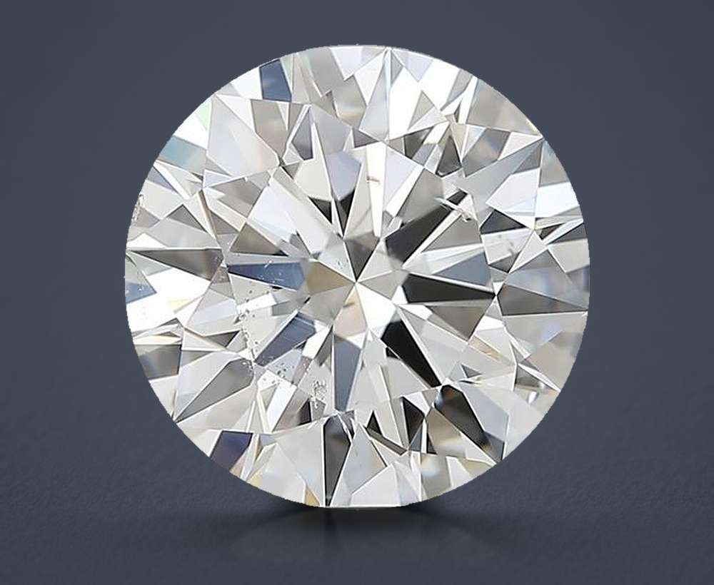 3.71ct H SI2 Rare Carat Ideal Cut Round Diamond