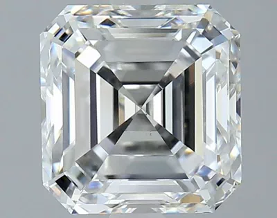 2.50ct F VS2 Rare Carat Ideal Cut Asscher Diamond