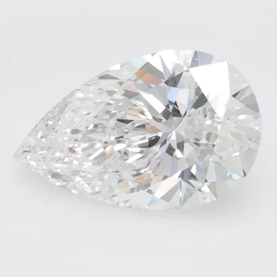 3.07ct F VVS2 Rare Carat Ideal Cut Pear Lab Grown Diamond