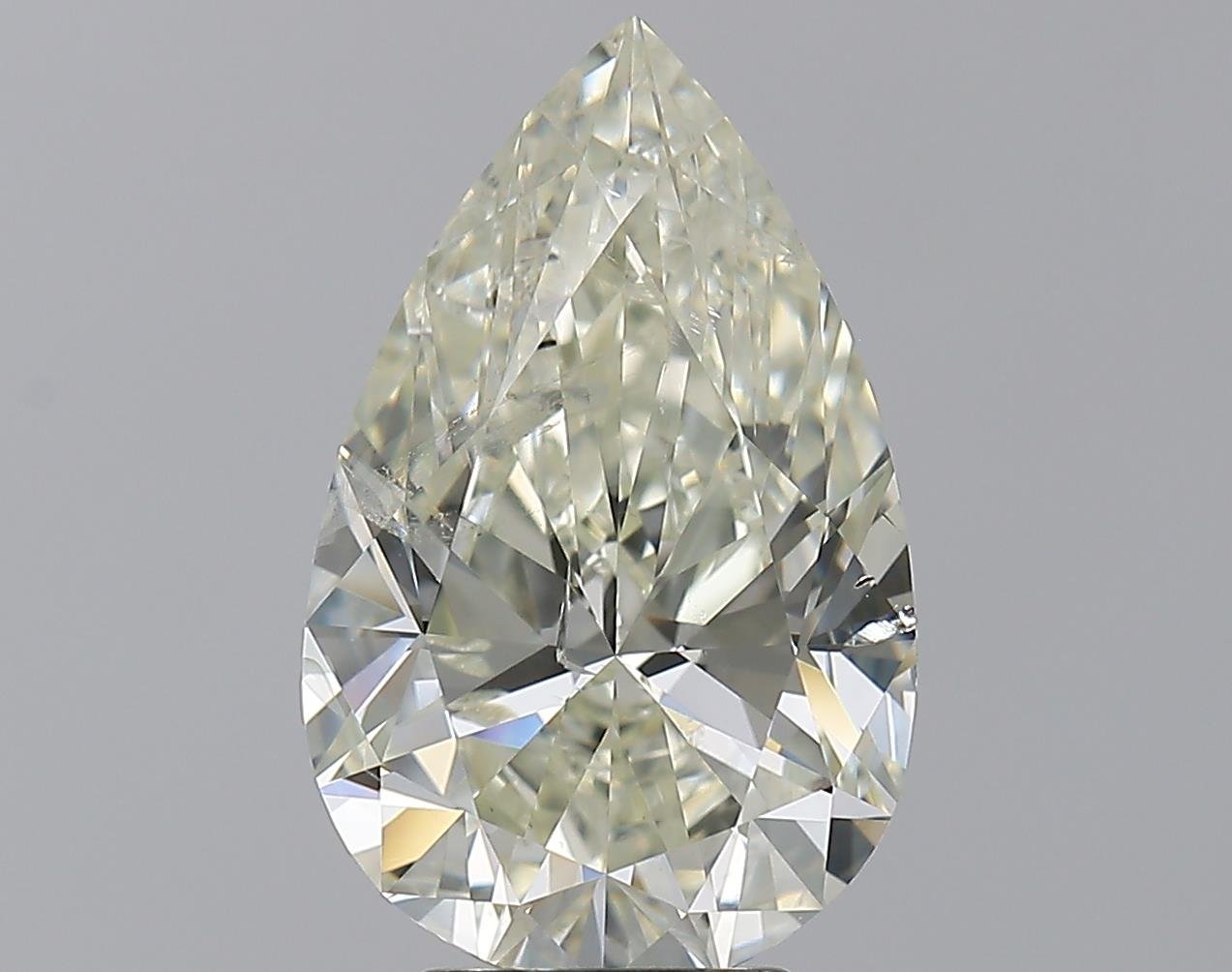 5.01ct K SI2 Rare Carat Ideal Cut Pear Diamond