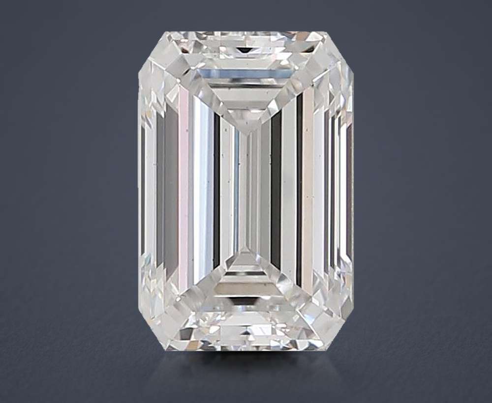 1.82ct F VS2 Rare Carat Ideal Cut Emerald Lab Grown Diamond