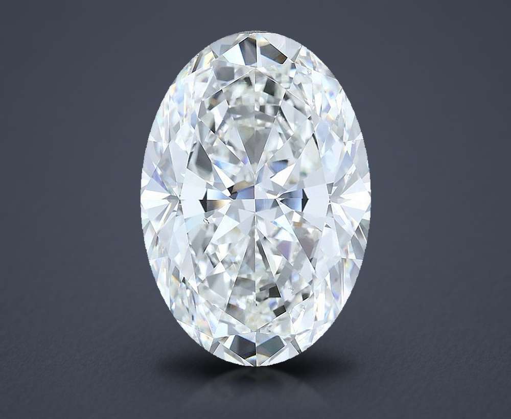 11.02ct H SI1 Rare Carat Ideal Cut Oval Diamond