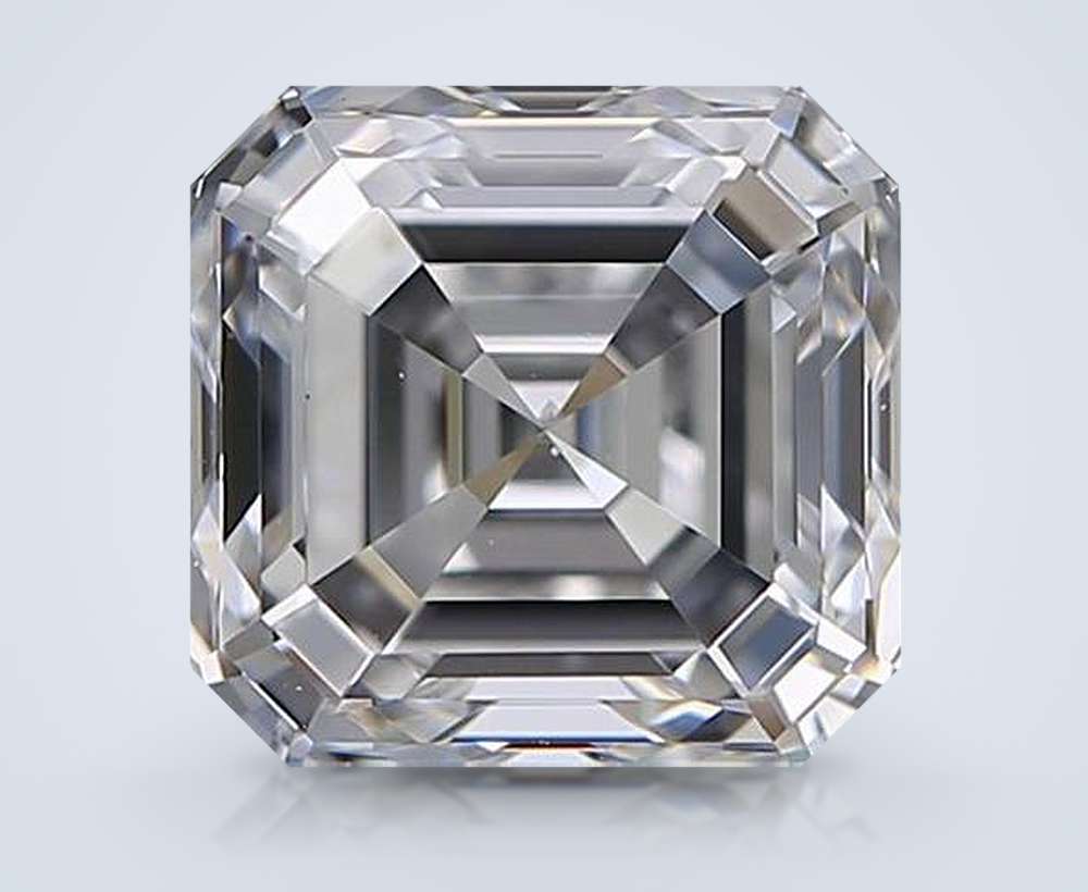 1.31ct D VS2 Rare Carat Ideal Cut Asscher Diamond