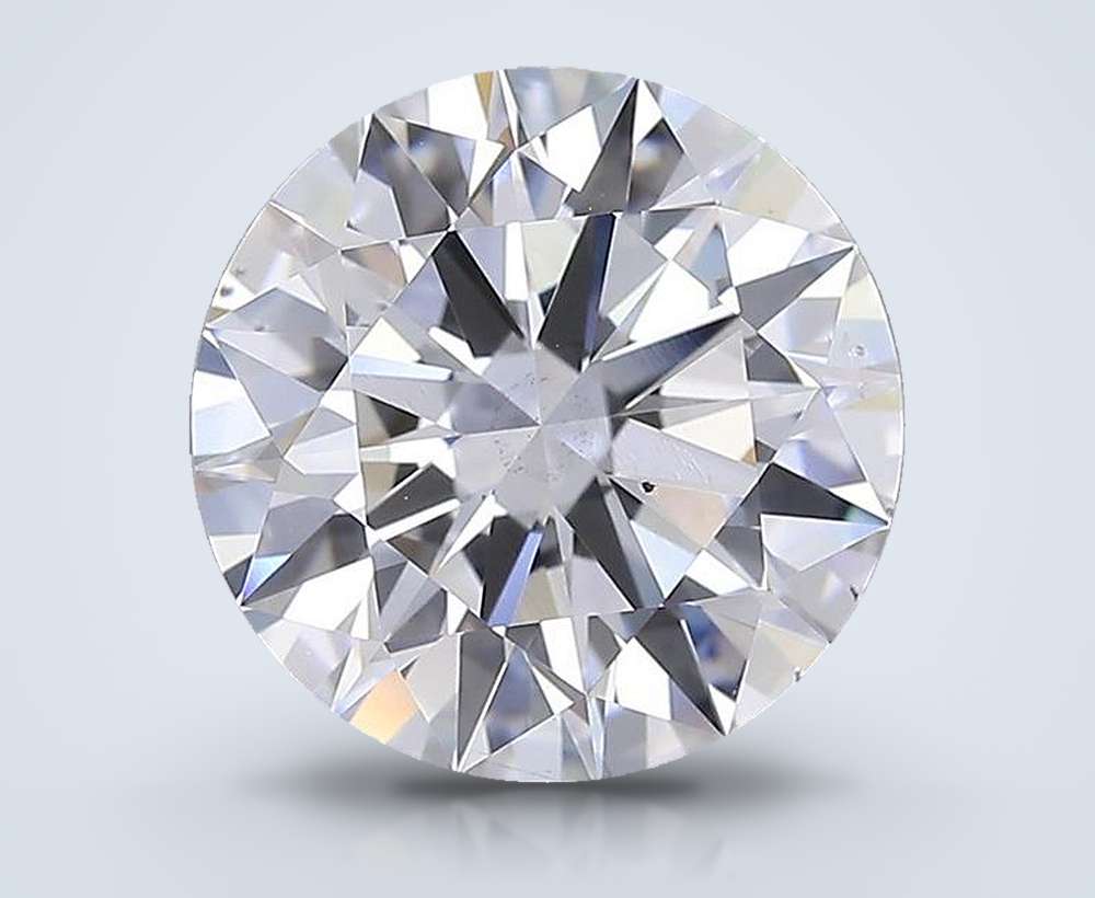 5.06ct F SI1 Rare Carat Ideal Cut Round Lab Grown Diamond