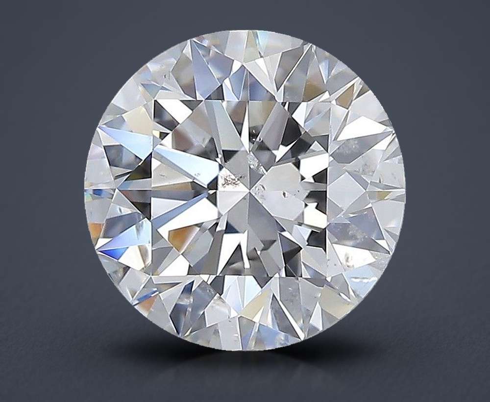 3.05ct F SI2 Rare Carat Ideal Cut Round Diamond