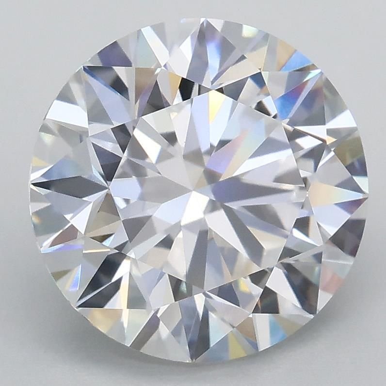 3.09ct D VVS2 Rare Carat Ideal Cut Round Lab Grown Diamond